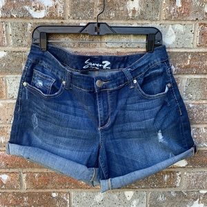 Seven 7 Luxe Distressed Denim Shorts
